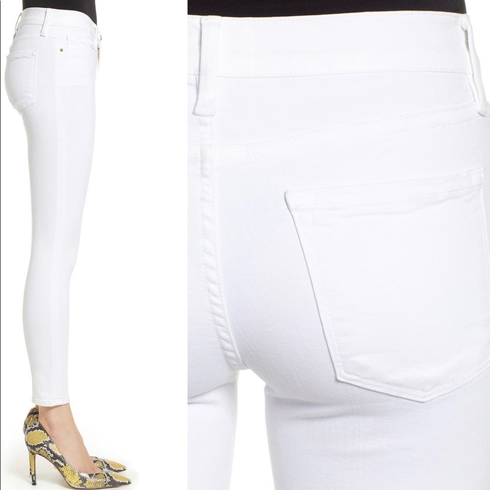 Womens Frame skinny crop jeans. White ( blanc). NWOT. Size 29. TTS.